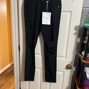 Men's Black Distressed Skinny Jeans new with tags